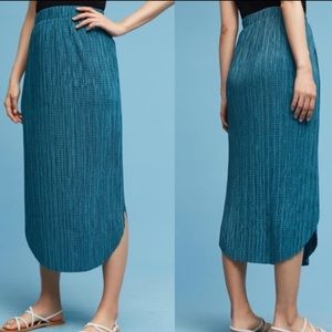 Anthropologie x Sabrina Musayev Odelle Midi Skirt Teal Sz S